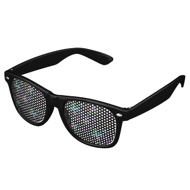 Weihnachten fallen verschiedene Neonfarben Schneef Partybrille (Schrägansicht)