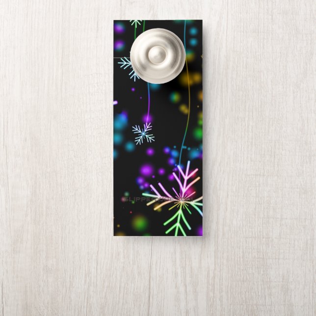 Weihnachten fallen verschiedene Neonfarben Schneef Türanhänger (Auf Knauf)