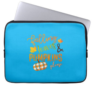 Weihnachten Fallende Blätter & Pumpkins Bitte Ernt Laptopschutzhülle