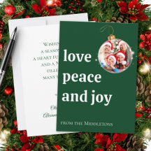 Weihnachten Familie Foto Liebe Friede Joliday Card