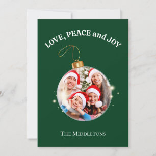 Weihnachten Familie Foto Liebe Friede Joliday Card