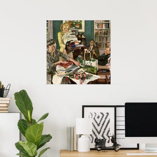 Weihnachten, Familienfeiern Poster (Heimbüro)