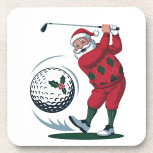 Weihnachten Fantasy Golf spielen Getränkeuntersetzer