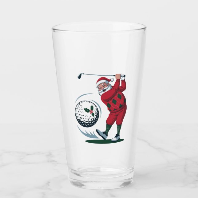Weihnachten Fantasy Golf spielen Glas (Vorderseite)