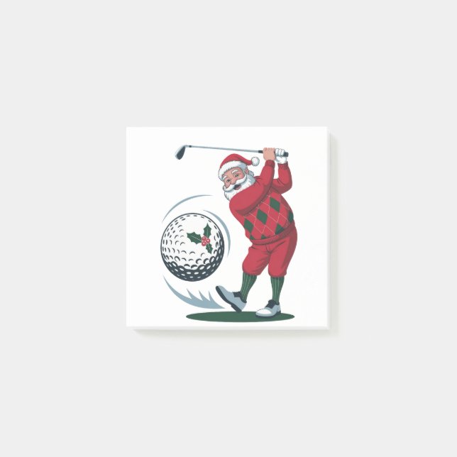 Weihnachten Fantasy Golf spielen Post-it Klebezettel (Vorderseite)