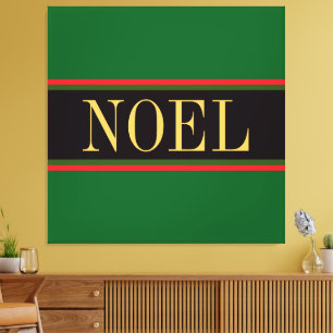WEIHNACHTEN Farbenfrohe helle, schwarze Weihnachts Leinwanddruck