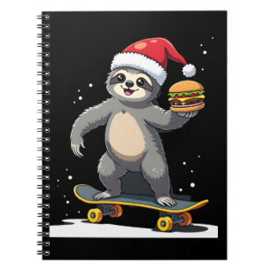 WEIHNACHTEN FAULHEIT Lustiges Weihnachten Skateboa Notizblock