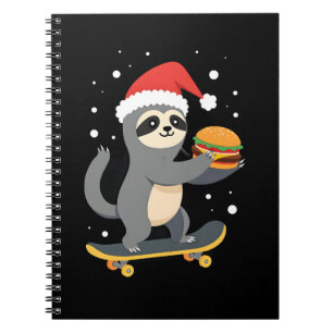 WEIHNACHTEN FAULHEIT Lustiges Weihnachten Skateboa Notizblock