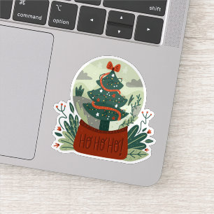 Weihnachten feierlich wie schneeweiße Kugel Aufkle Aufkleber