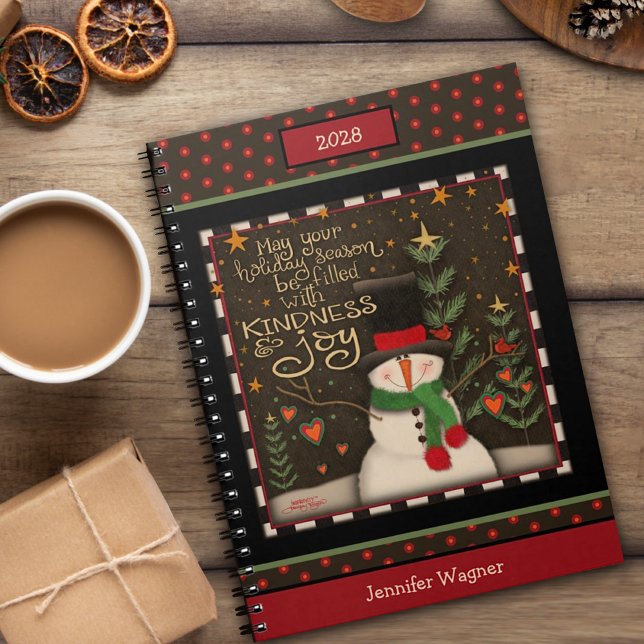Weihnachten Feierliche Niedliche Snowman Name Feie Notizblock (Von Creator hochgeladen)
