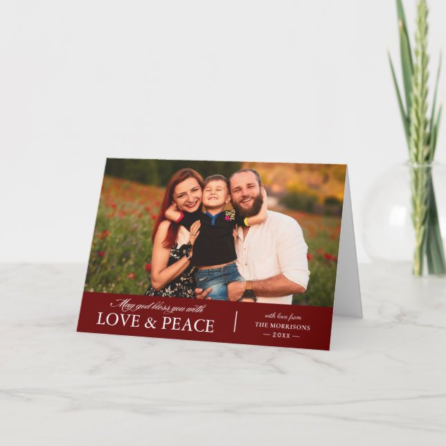 Weihnachten Feierliche Rote Liebe und Foto (Vorderseite)