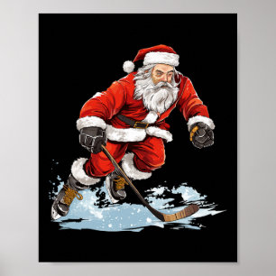 Weihnachten Feiertag Spaß Weihnachten Eishockey We Poster