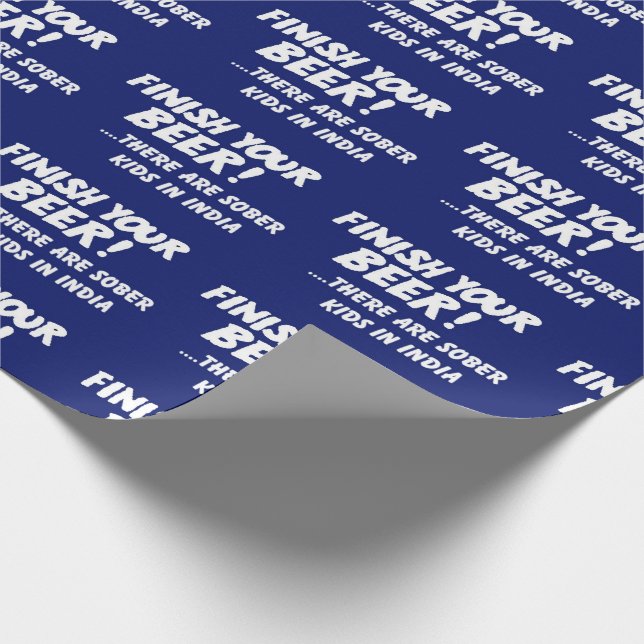 Weihnachten FINISIERT IHREN BEER-xmas-Spaß Geschenkpapier (Ecke)
