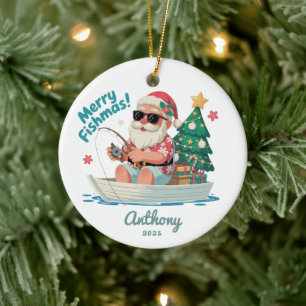 Weihnachten fischen keramik ornament