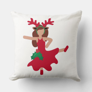 Weihnachten Flamenco-Tänzer-Emoji Kissen