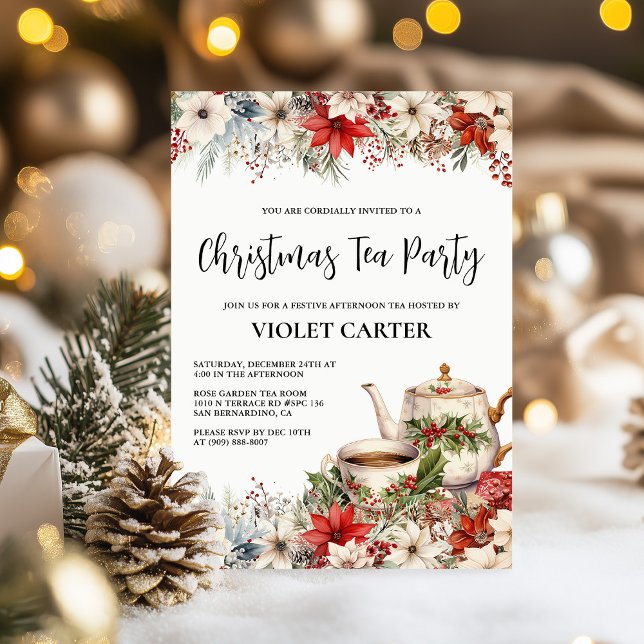 Weihnachten Florentiner Nachmittag Tea Feiertag Einladung (Von Creator hochgeladen)