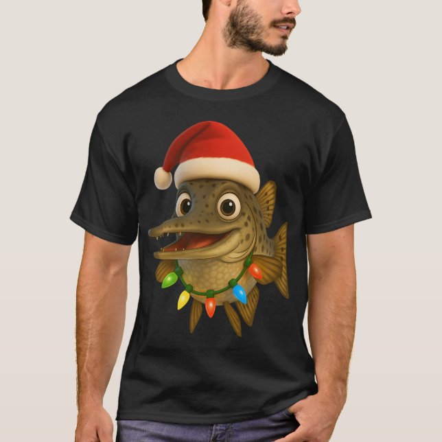 Weihnachten Florida Knochenhecht T-Shirt (Vorderseite)