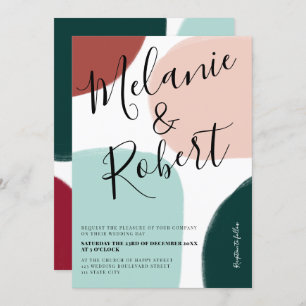 Weihnachten formt Ton Hochzeitsinitialen Einladung