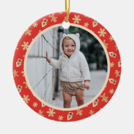 Weihnachten Foto Baby's First Christmas 2025 Bake Keramik Ornament