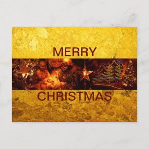 Weihnachten - Foto Streifen - Hintergrund Rot / Go