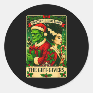 Weihnachten Frankenstein Und Braut Die Liebenden T Runder Aufkleber
