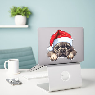 Weihnachten Französischer Bulldog Kiss Cut Aufkleber