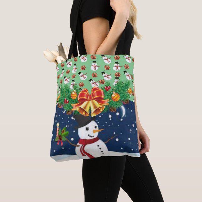 Weihnachten Frauen Tragetaschen, Schneemann Tasche (Von Nahem)