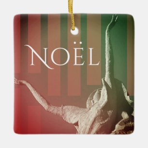 "Weihnachten"/"Freude" mit dem Aufheben von Angel Keramikornament