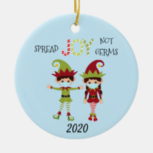 Weihnachten Freude nicht Germs Elf 2020 Keramik Ornament