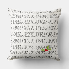 Weihnachten Friede Liebe Joy Holly Feiertag Kissen