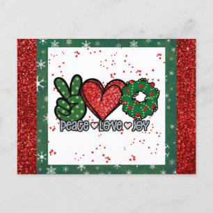 Weihnachten Frieden Liebe Freude Postkarte