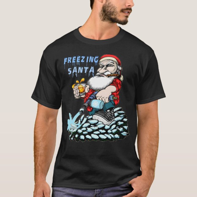 Weihnachten frieren mit sonniger Freeze T-Shirt (Vorderseite)