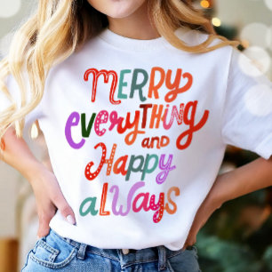 Weihnachten froh alles glücklich immer modern T-Shirt