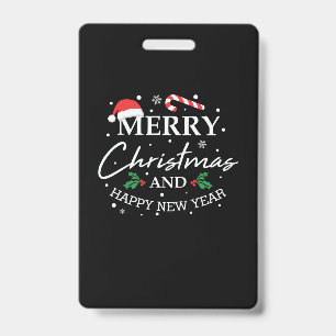 Weihnachten froh und glücklich Neues Jahr Ausweis