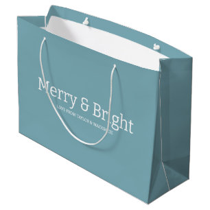Weihnachten froh und hell Personalisiert Große Geschenktüte