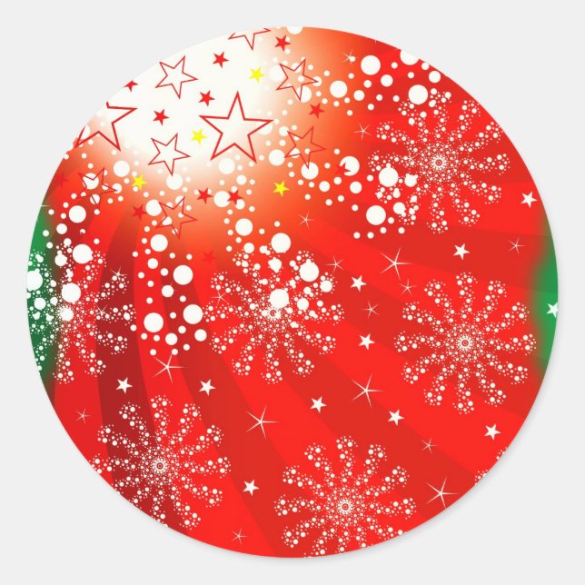 Weihnachten Frohe Ferien Bäume Ornamente Feiern Runder Aufkleber (Vorderseite)