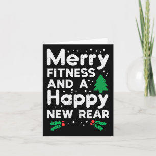 Weihnachten frohe Fitness glücklich New Rear Xmas Karte