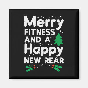 Weihnachten frohe Fitness glücklich New Rear Xmas  Magnet
