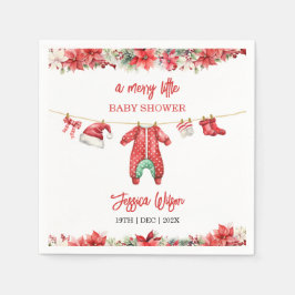 Weihnachten Frohe kleine Baby Dusche Geschlecht ne Serviette