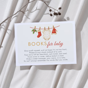 Weihnachten Frohe kleine Babyduschbücher für Baby Begleitkarte