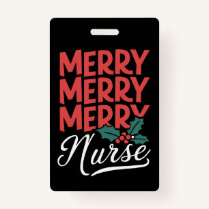 Weihnachten frohe Krankenschwester Pflege Geschenk Ausweis