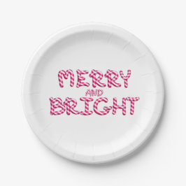Weihnachten Frohe und helle Red Candy Cane Holiday Pappteller