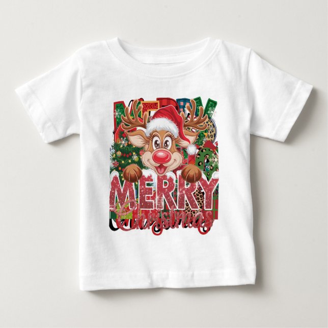 Weihnachten frohe Weihnachten Baby T-shirt (Vorderseite)