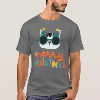 Weihnachten Frohe Weihnachten Funny Cat T-Shirt
