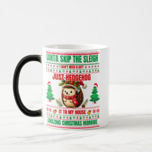Weihnachten frohe Weihnachten für Geschenk Igel Verwandlungstasse