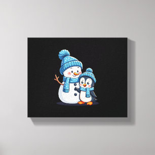 Weihnachten Frohe Weihnachten Für Geschenk Pinguin Leinwanddruck