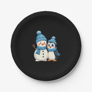 Weihnachten Frohe Weihnachten Für Geschenk Pinguin Pappteller