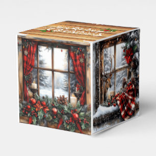 Weihnachten Frohe Weihnachten Jagdhütte Schnee Ges Geschenkschachtel