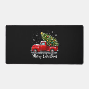 Weihnachten Frohe Weihnachten Roter LKW Baum Männe Schreibtischunterlage