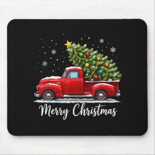 Weihnachten Frohe Weihnachten Rotes Lastwagen Baum Mousepad